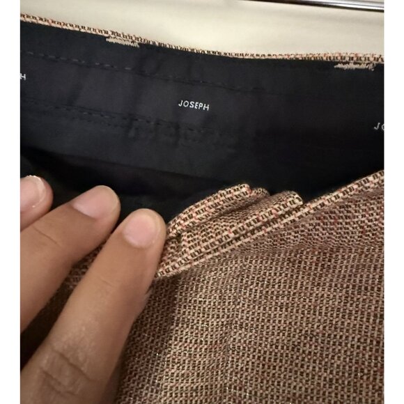 Joseph Women's Gold‎ Metallic Virgin Wool Mid Rise Trousers Size Quiet Luxury - Picture 6 of 8